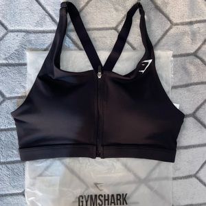 NWT Gymshark Zip Up Training Sports Bra